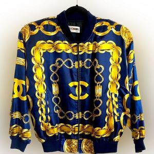 Chanel Silk 90s Bomber Jacket